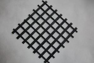 Geogrid de fibra de vidro revestido de betume